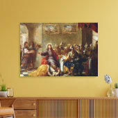 Christus in het huis van Simon the Pharisee, 1660 Canvas Afdruk (Insitu (Woonkamer))