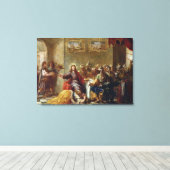 Christus in het huis van Simon the Pharisee, 1660 Canvas Afdruk (Insitu (Houten vloer))