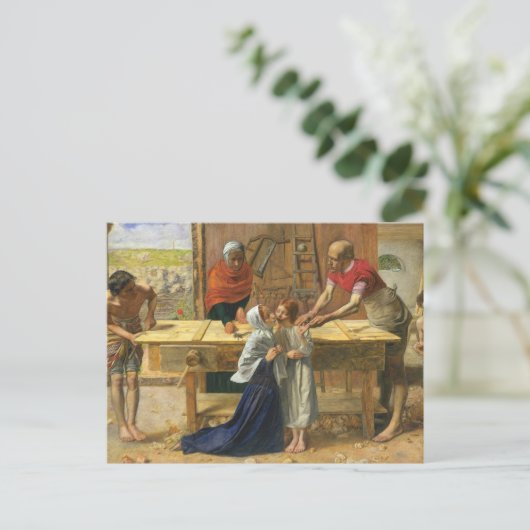 Christus in het huis van zijn ouders briefkaart (Staand voorkant)