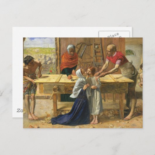 Christus in het huis van zijn ouders briefkaart (Voorkant / Achterkant)