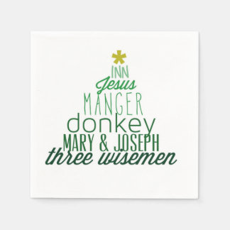 Christus in het kerstservet servetten