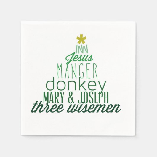 Christus in het kerstservet servetten (Voorkant)