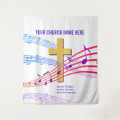 CHRISTUS IN HET MIDDEN Kerkelijk Wandtapijt Wandkleed (Voorkant)