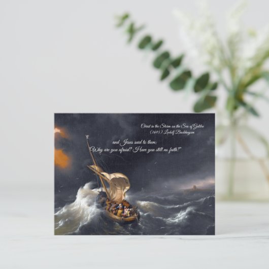 Christus in het Storm Briefkaart (Staand voorkant)
