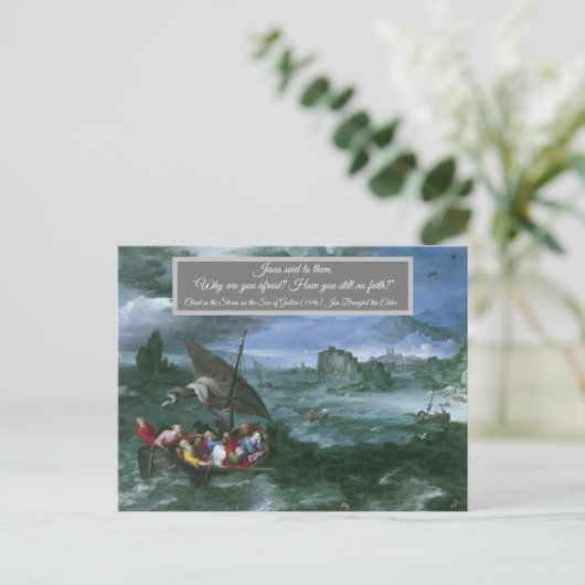 Christus in het Storm Briefkaart (Staand voorkant)