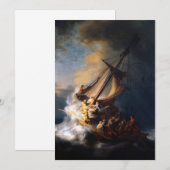 Christus in het Storm op het Zee van Galilea Bedankkaart (Voorkant / Achterkant)