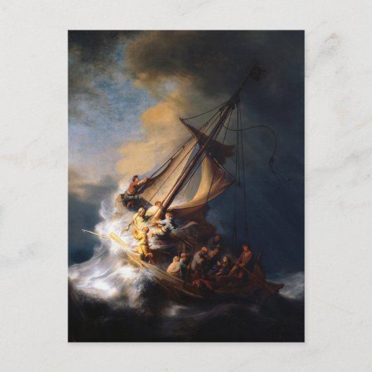 Christus in het Storm op het Zee van Galilea Briefkaart (Voorkant)