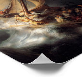 Christus in het Storm op het Zee van Galilea Poster (Hoek)