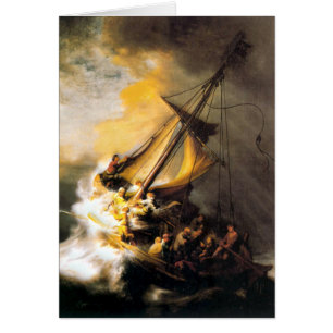 Christus in het Storm op het Zee van Galilee-Rembr