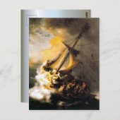 Christus in het Storm op het Zee van Galilee-Rembr Briefkaart (Voorkant / Achterkant)