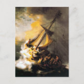 Christus in het Storm op het Zee van Galilee-Rembr Briefkaart (Voorkant)