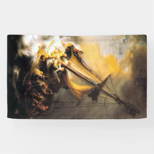 Christus in het Storm op het Zee van Galilee-Rembr Spandoek (Horizontaal)