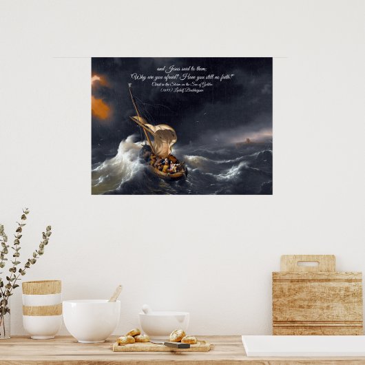 Christus in het Storm Poster (Keuken)