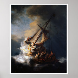 Christus in het Storm  Poster van de Kunst