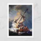Christus in het Storm Zee van Galilea Briefkaart (Voorkant)