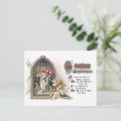 Christus in het venster van de Paaskerk met Narcis Feestdagenkaart (Staand voorkant)