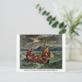 Christus in het Zee van Galilee door Eugene Delacr Briefkaart (Staand voorkant)