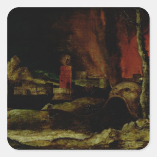 Christus in Limbo 2 Vierkante Sticker