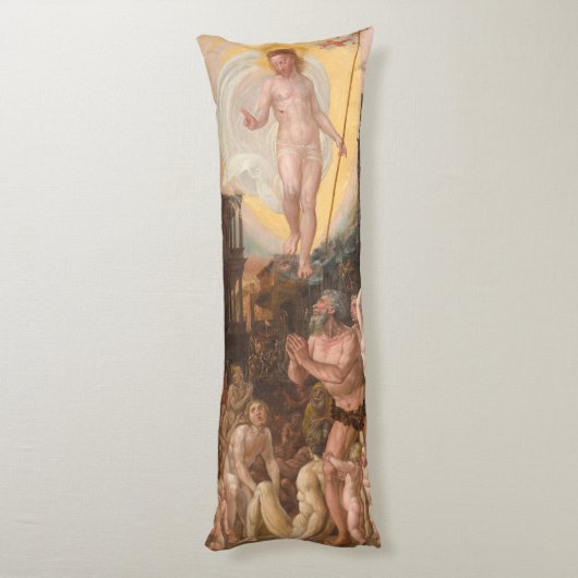 Christus in Limbo - Hans Mielich Fine Art Lichaamskussen (Achterkant (Verticaal))