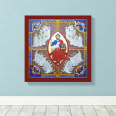 Christus in Majesteit en de 24 Ouderen Canvas Afdruk (Insitu (Houten vloer))