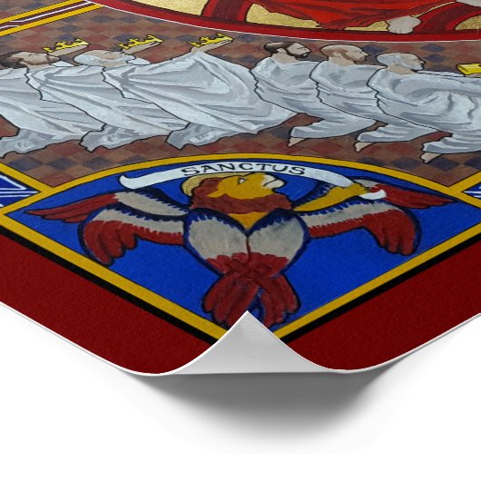 Christus in Majesteit en de 24 Ouderen Poster Prin (Hoek)