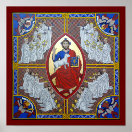 Christus in Majesteit en de 24 Ouderen Poster Prin