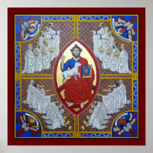 Christus in Majesteit en de 24 Ouderen Poster Prin