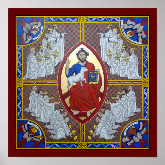 Christus in Majesteit en de 24 Ouderen Poster Prin (Voorkant)