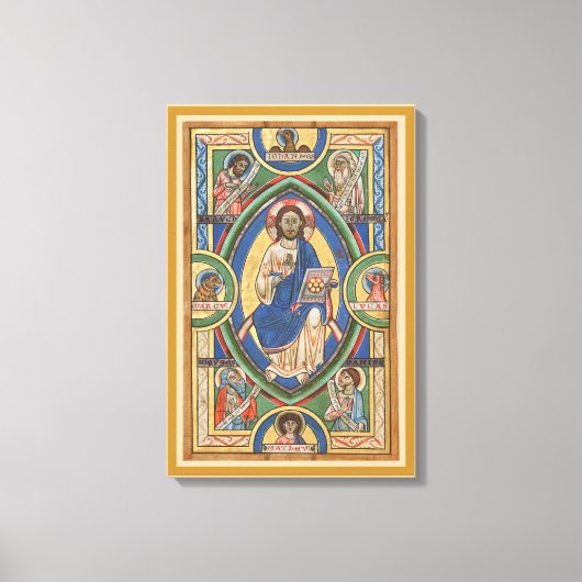 Christus in majesteit gestrekt canvas afdruk (Voorkant)