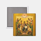 Christus in Majesteit met gekozen heiligen orthodo Magneet (Voorkant / Achterkant)