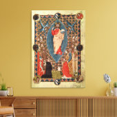 Christus in Majesteit met heiligen Canvas Afdruk (Insitu (Woonkamer))