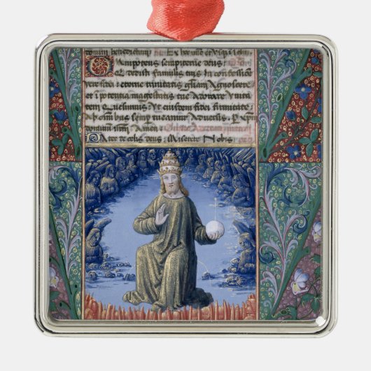 Christus in Majesteit Metalen Ornament (Voorkant)