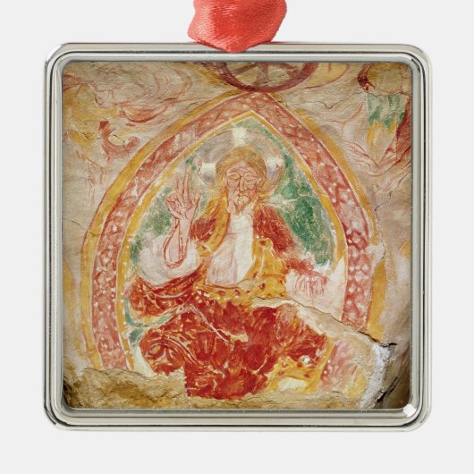 Christus in Majesteit Metalen Ornament (Voorkant)