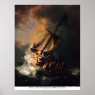 Christus in Storm op het meer van Genezareth door  Poster