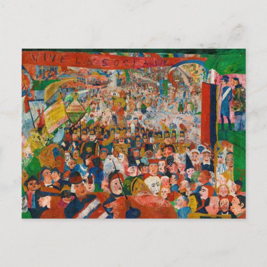 Christus ingang Brussel in 1889 Briefkaart (Voorkant)