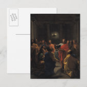 Christus Instellen van de Eucharist Briefkaart (Voorkant / Achterkant)
