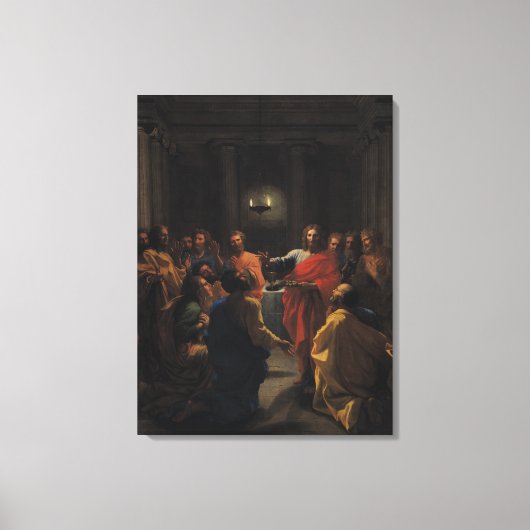 Christus Instellen van de Eucharist Canvas Afdruk (Voorkant)