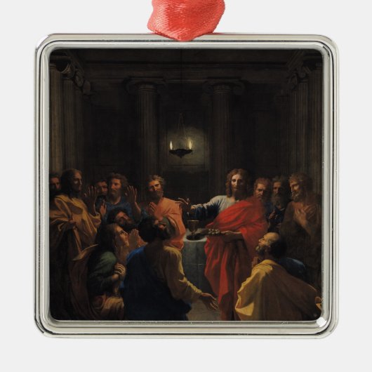 Christus Instellen van de Eucharist Metalen Ornament (Voorkant)