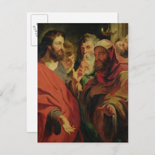 Christus Instructeur Nicodemus Briefkaart (Voorkant / Achterkant)