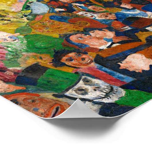 Christus' intrede in Brussel in 1889 door J. Ensor Poster (Hoek)