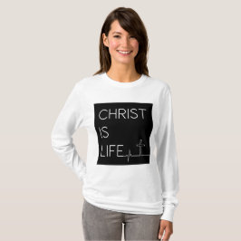 Christus is de hartslag van het leven en de dwars  t-shirt