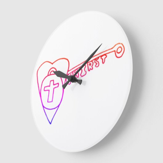 Christus is de Key Wall Clock Grote Klok (Hoek)