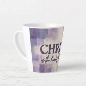 CHRISTUS is de Leider van dit Huis | Christelijk Latte Mok (Linkerhoek)