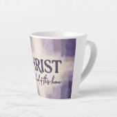 CHRISTUS is de Leider van dit Huis | Christelijk Latte Mok (Rechterhoek)