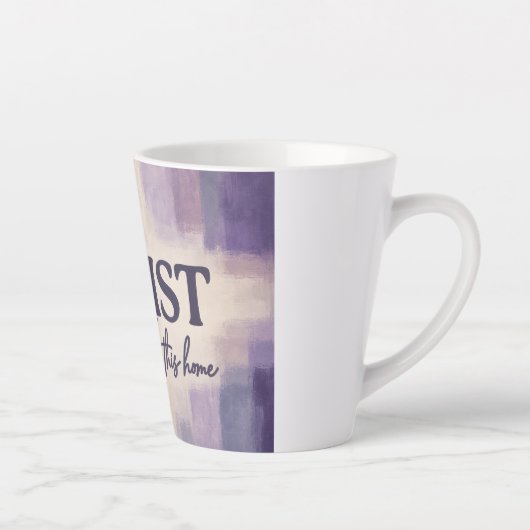 CHRISTUS is de Leider van dit Huis | Christelijk Latte Mok (Rechts)