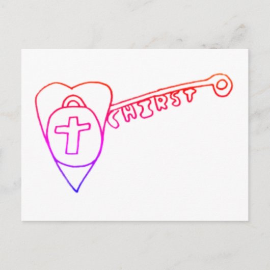 Christus is de sleutel Vakantiekaart Feestdagenkaart (Voorkant)