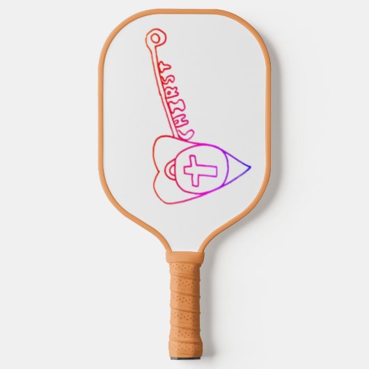 Christus is de sleutelhangbal pickleball paddle (Voorkant)