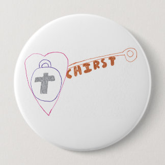 Christus is de sleutelhanger ronde button 4,0 cm