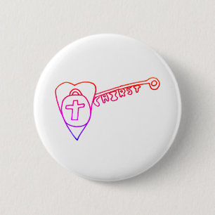 Christus is de sleutelhanger ronde button 5,7 cm