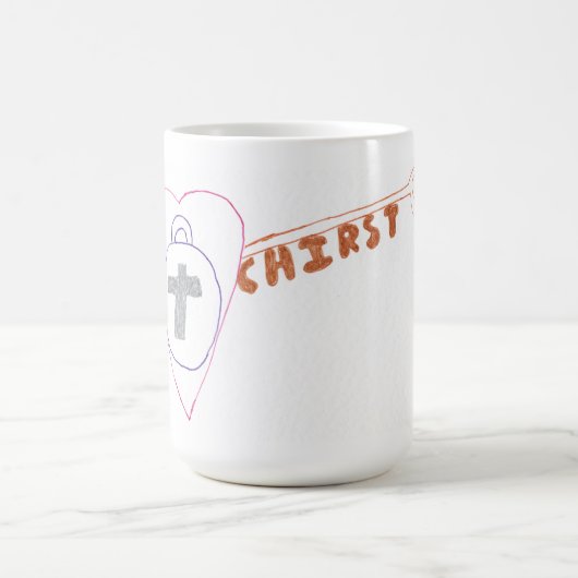 Christus is de sleutelmorphing-Mok Magische Mok (Midden)